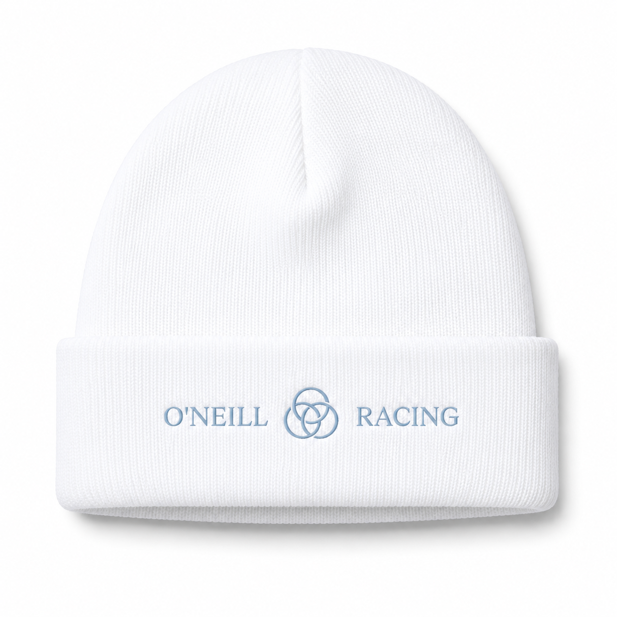 O'Neill Racing white beanie mockup