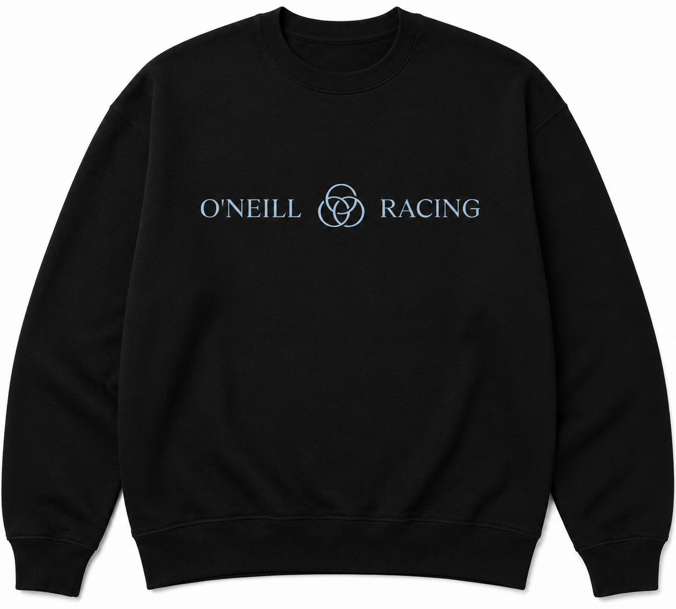 O'Neill Racing black crewneck mockup