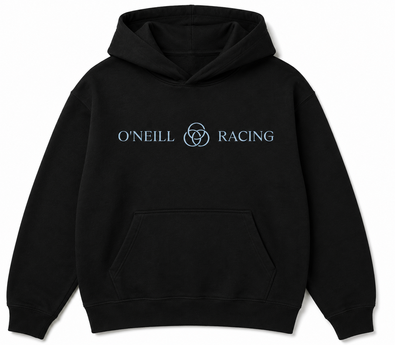O'Neill Racing black hoodie mockup
