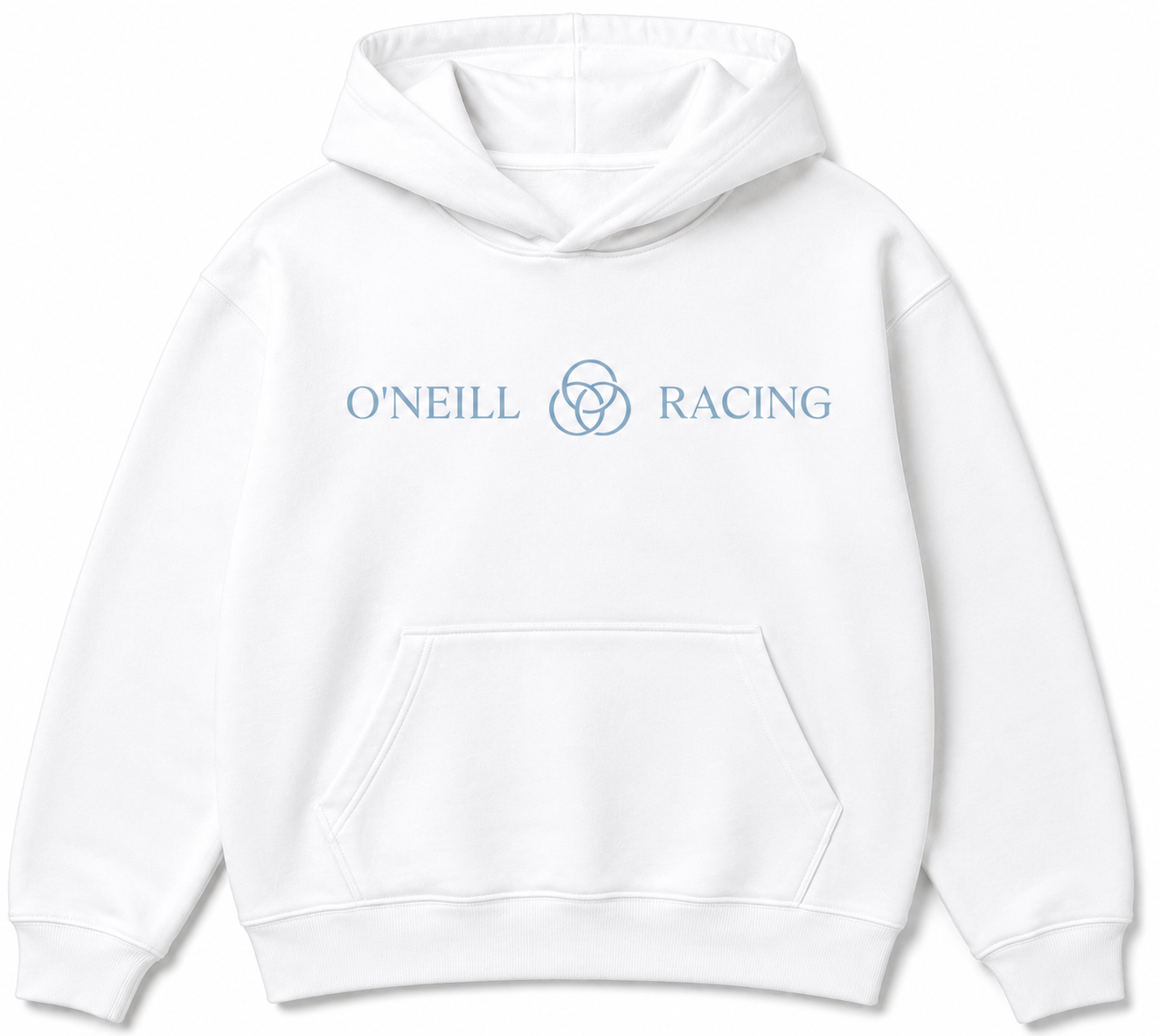 O'Neill Racing white hoodie mockup