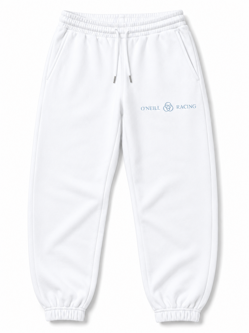 O'Neill Racing white joggers mockup