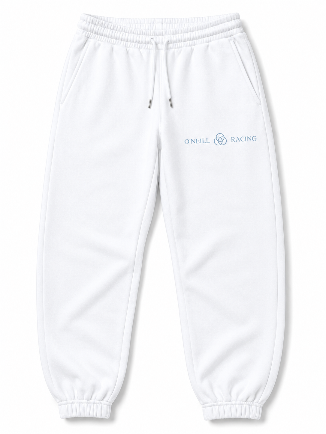 O'Neill Racing white joggers mockup