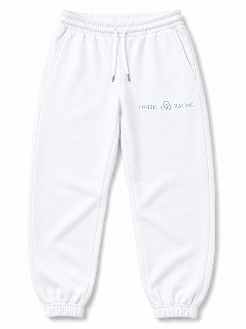 O'Neill Racing white joggers mockup