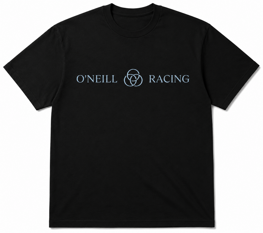 O'Neill Racing black t-shirt mockup