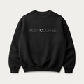 Rustic Coffee black crewneck sweatshirt