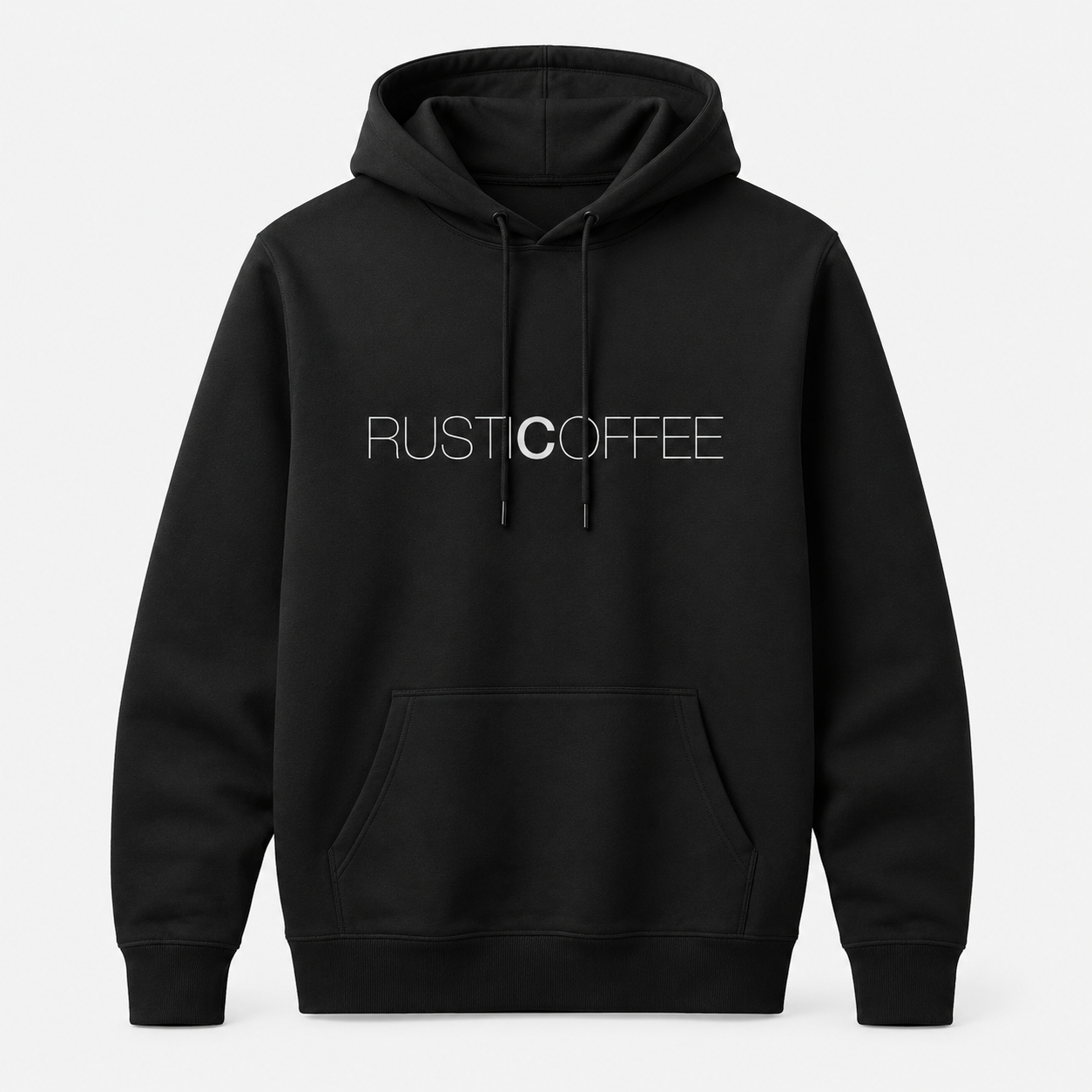Rustic Coffee black hoodie