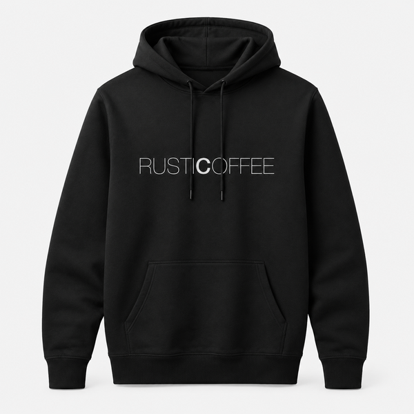 Rustic Coffee black hoodie