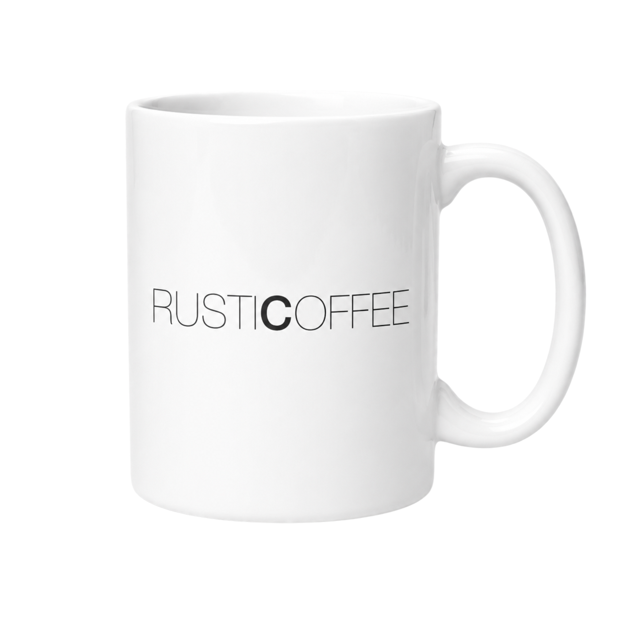 Rustic Coffee white mug