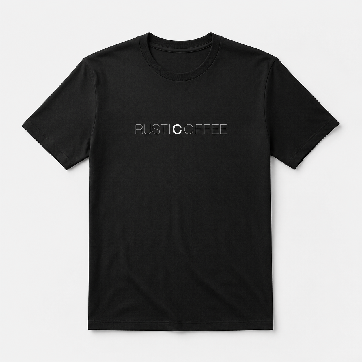 Rustic Coffee black t-shirt