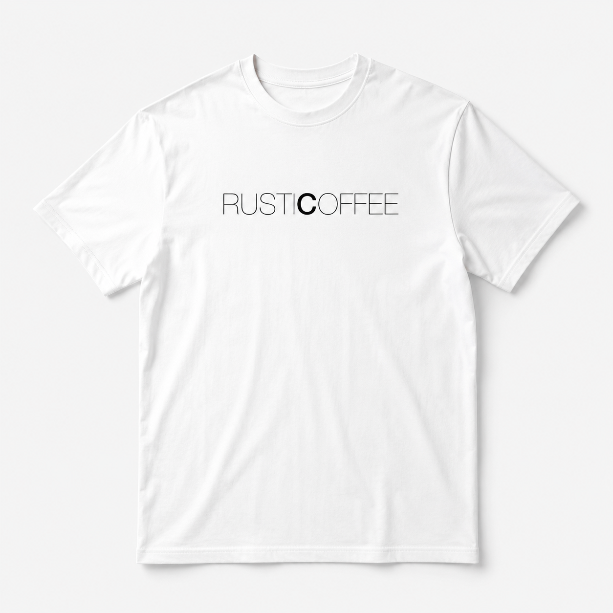 Rustic Coffee white t-shirt